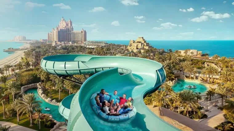 Aquaventure Waterpark thrilling slides